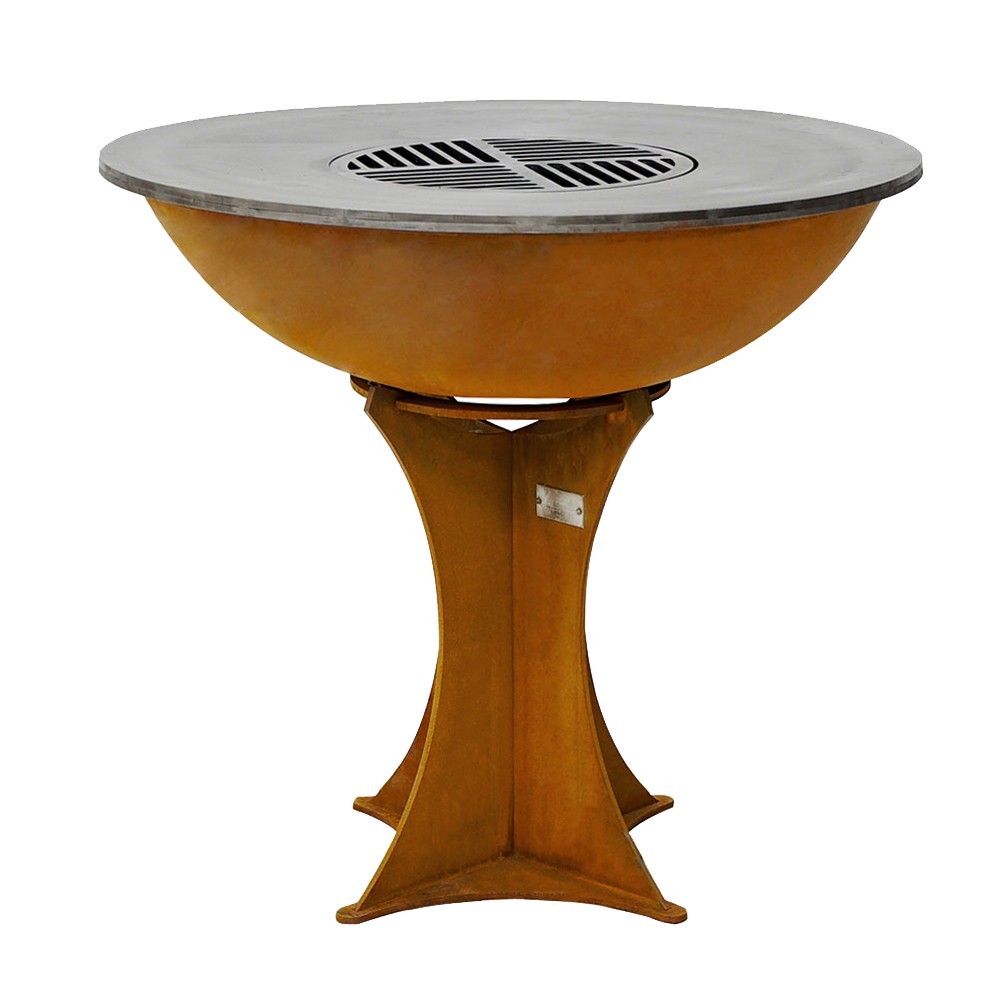 Brasero avec socle en Corten en forme d'étoile France Braseros