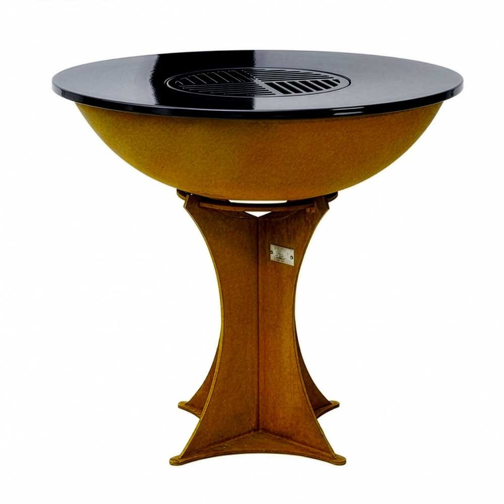 Brasero avec socle en Corten en forme d'&eacute;toile France Braseros