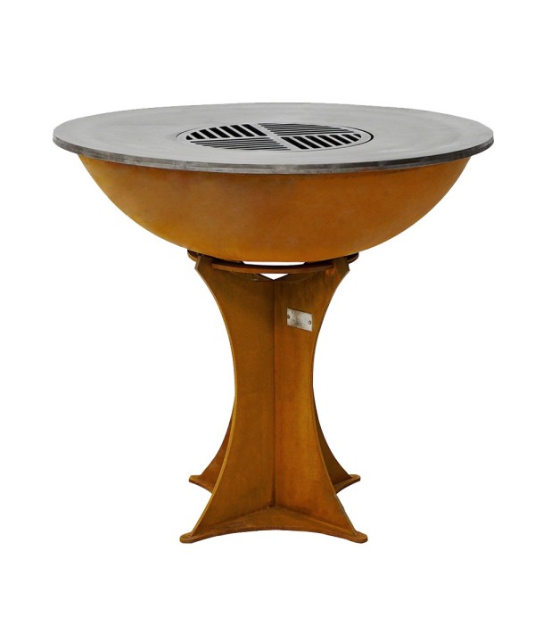 Brasero avec socle en Corten en forme d'étoile France Braseros