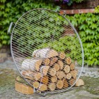 Grille de cuisson de 70cm de diamètre en acier avec poignées pour brasero de jardin