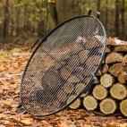 Grille de cuisson de 70cm de diamètre en acier avec poignées pour brasero de jardin