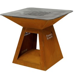 Brasero Plancha carré 100x100cm  "La Patelle"