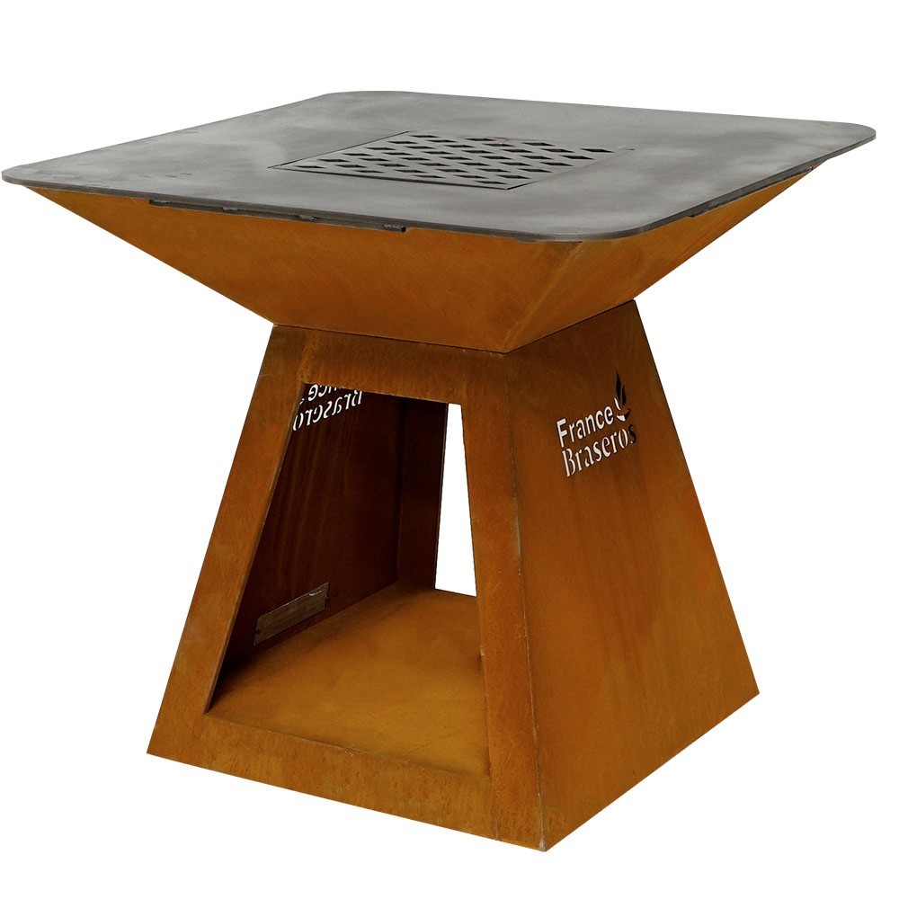 Brasero grill avec meuble carré France Braseros