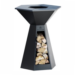 Brasero Epoxy noir 85 Agape Hexagone