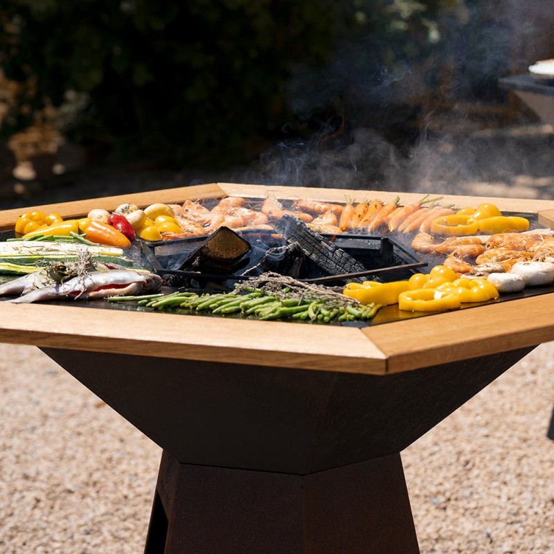 plinthe pour brasero de 105cm de diamètre - durable et esthétique (exemple de mise en situation)