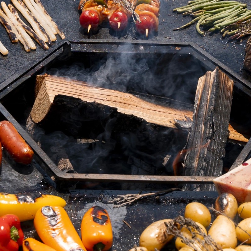 plinthe pour brasero de 150cm de diamètre - durable et esthétique (exemple de mise en situation)