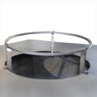Support de grille bas pour brasero plancha Iwona Grill 100 pour cuisiner au-dessus du foyer