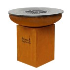 Brasero barbecue plancha en  Corten France Braseros