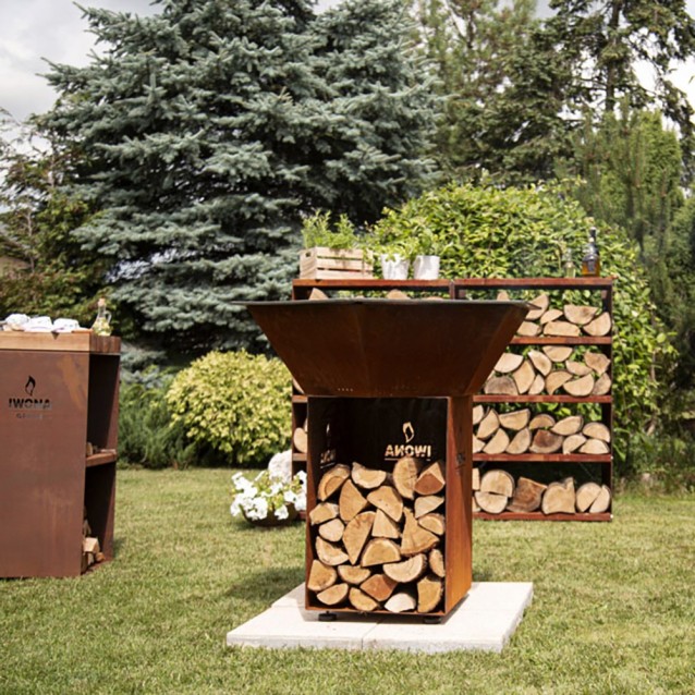 Brasero Iwona Grill en corten 80cm de diamètre