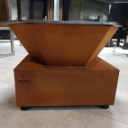 Brasero Iwona Grill en corten 80cm de diamètre en version plus compact - installation facile et rapide
