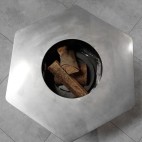 Brasero Iwona Grill en corten 80cm de diamètre en version plus compact - installation facile et rapide