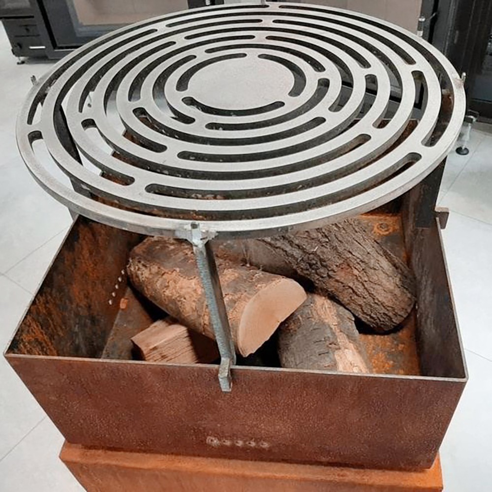 Brasero barbecue Quadro d'Iwona Grills avec grille centrale de cuisson