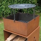 Brasero grill Quadro format carré avec plaque en vitrocéramique