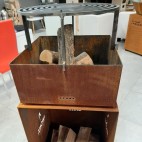 Brasero grill Quadro format carré avec plaque en vitrocéramique