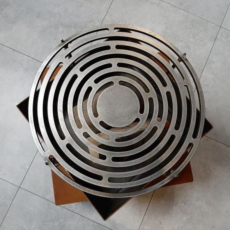 Zoom sur la grille du brasero barbecue Iwona Grill Quadro Little