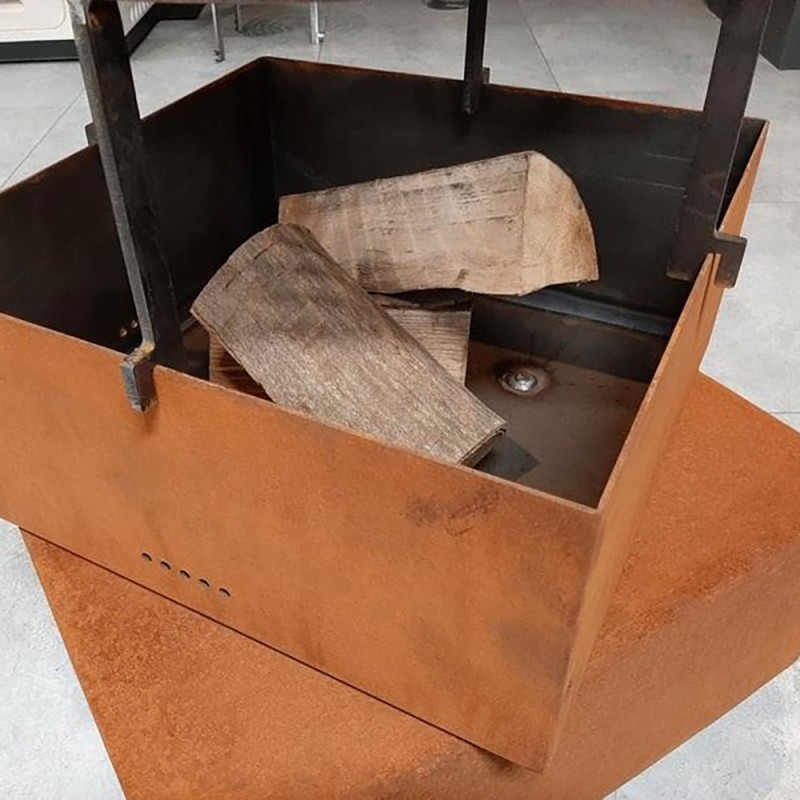 Le brasero grill Quadro format compact est facile à installer et à utiliser