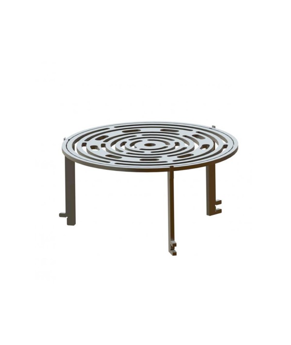 La grille pour brasero Iwona Grills s'installe sur l'un des anneaux supports (exemple d'utilisation, anneau vendu séparément)