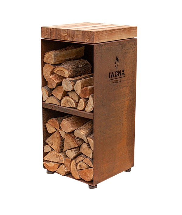 Étagère pour stocker le bois en extérieur de dimensions 48x48x96cm