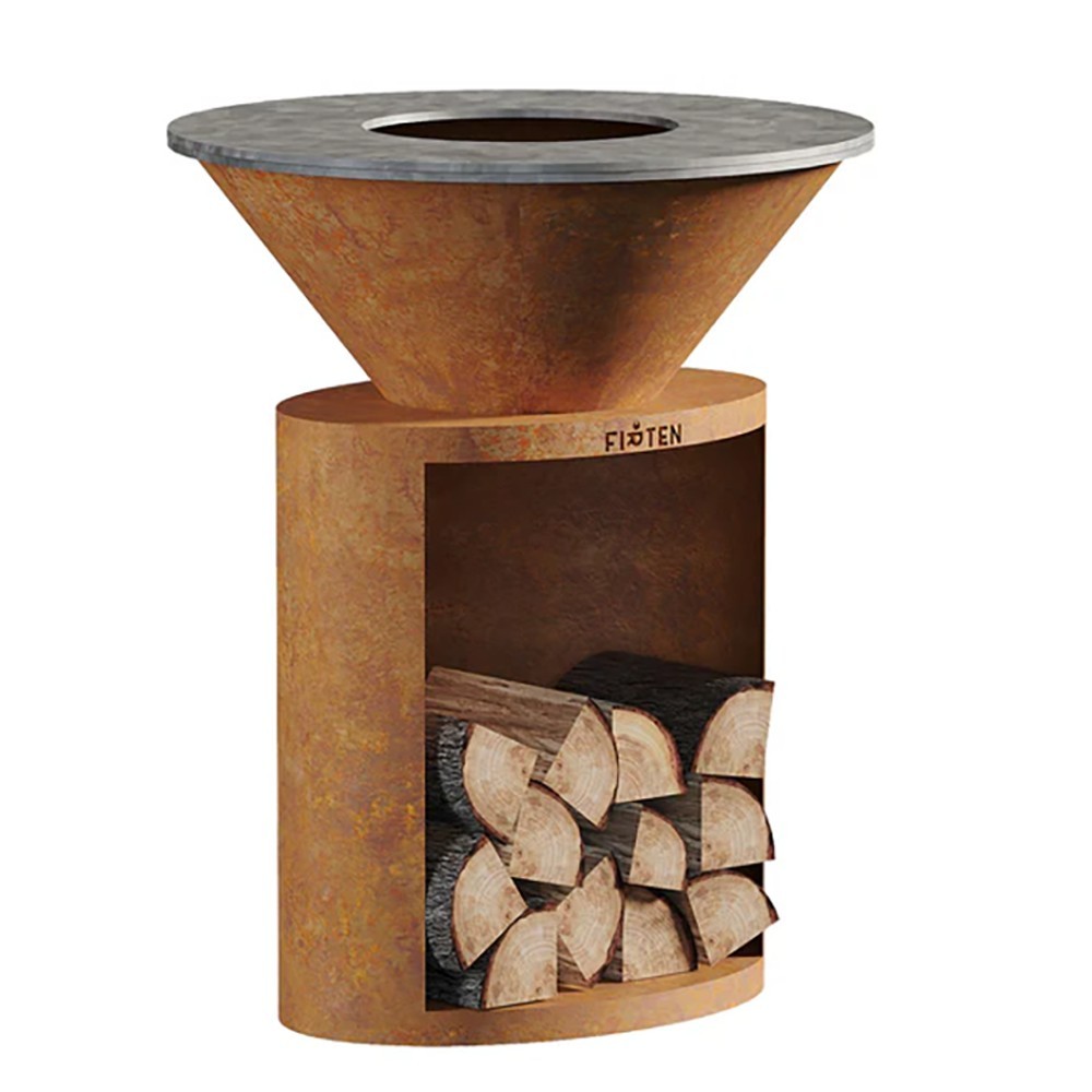 Brasero Ellipse 80cm de diamètre Corten de marque Firten