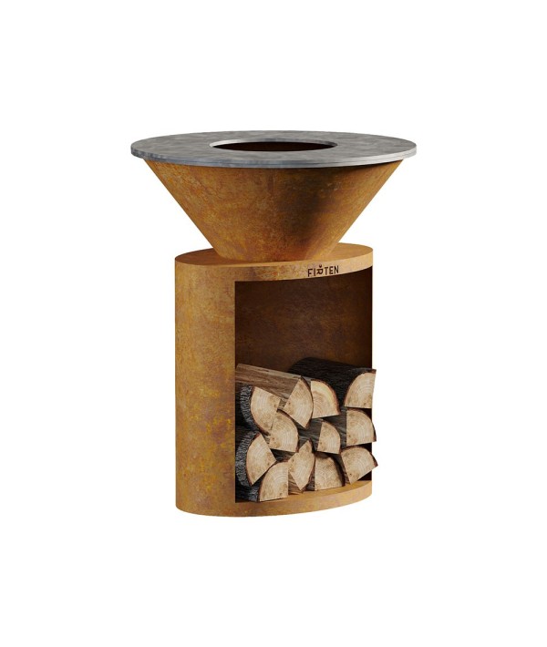Brasero Ellipse 80cm de diamètre Corten de marque Firten
