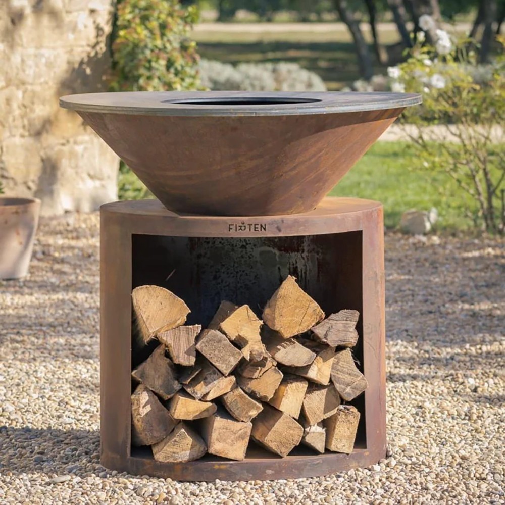Brasero Ellipse 100cm de diamètre Corten de marque Firten