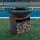 Brasero Ellipse 120cm de diamètre Corten de marque Firten