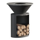 Brasero Ellipse 80cm de diamètre Noir de marque Firten