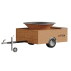 Brasero remorque Voyageur Firten avec sa plancha de 150cm