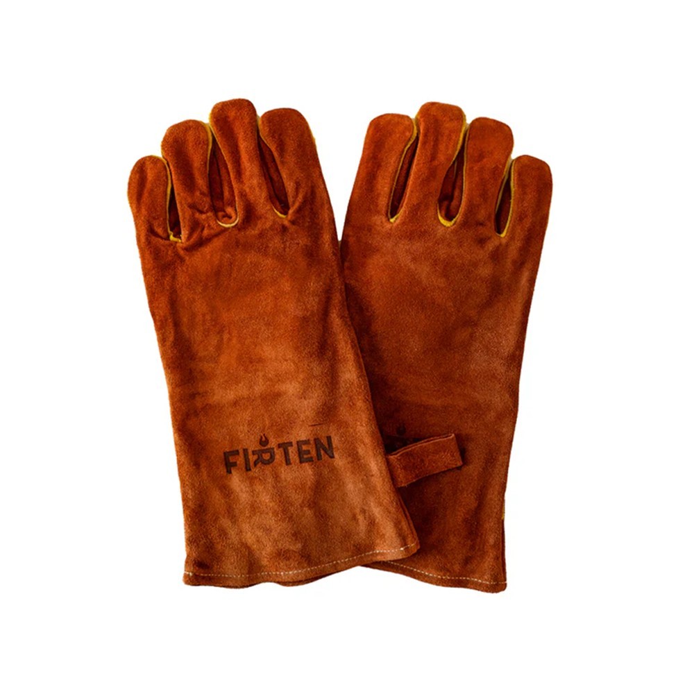 Gants en cuir Firten pour protection - manipulation de bois ou utilisation du brasero