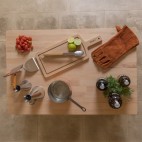 Gants en cuir Firten pour protection - manipulation de bois ou utilisation du brasero
