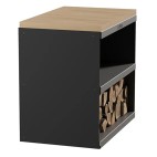 Desserte pour rangement ou plan de travail - Noir - marque Firten