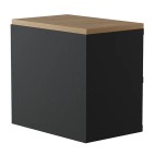 Desserte pour rangement ou plan de travail - Noir - marque Firten