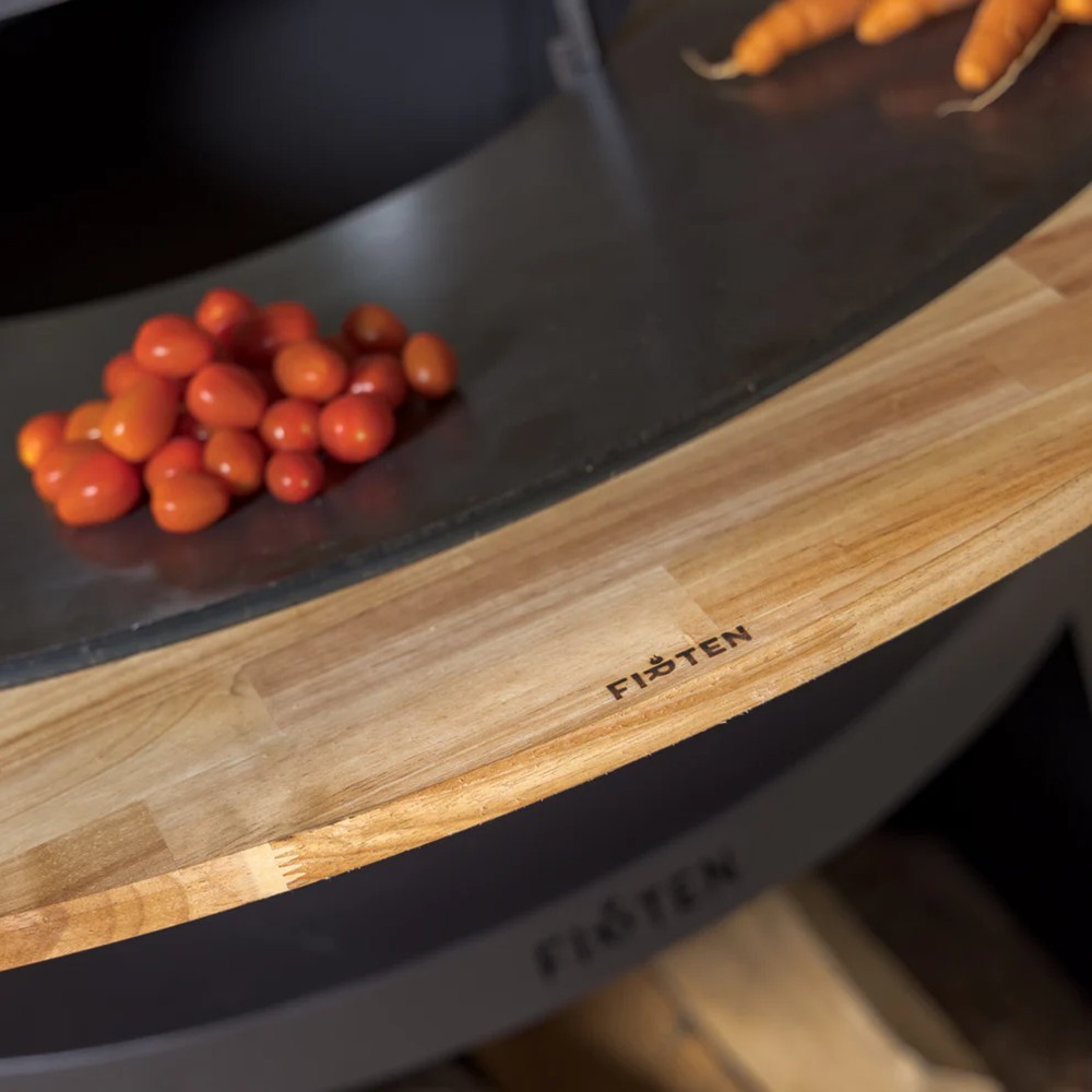 Tour en bois pour brasero Firten 100cm de diamètre (exemple de mise en situation)