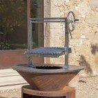 GRILL Argentin en acier inoxydable pour brasero Ellipse 120cm de diamètre Firten