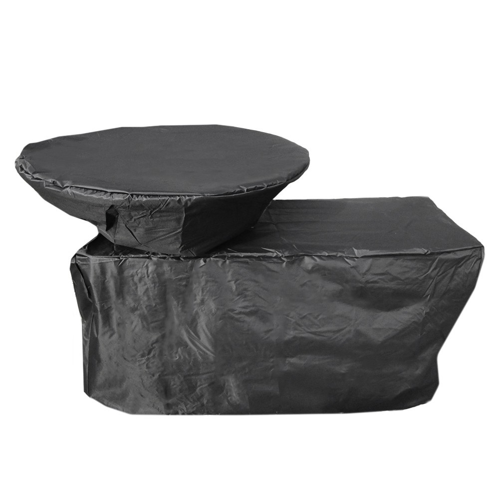 Housse de protection pour Brasero Plancha Grill avec meuble rectangle de rangement de bois France Braseros