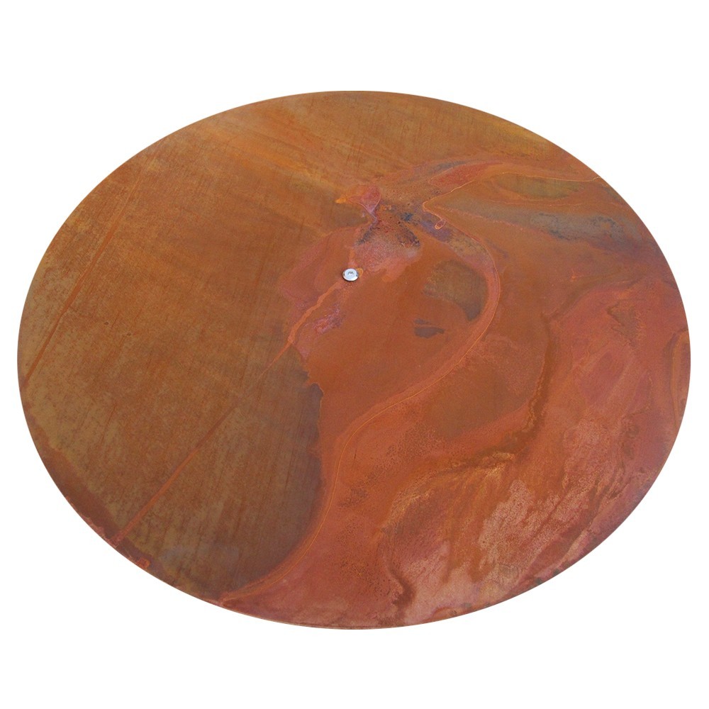 Couvercle étouffoir en acier corten de 50cm de diamètre pour brasero ou barbecue France Braseros
