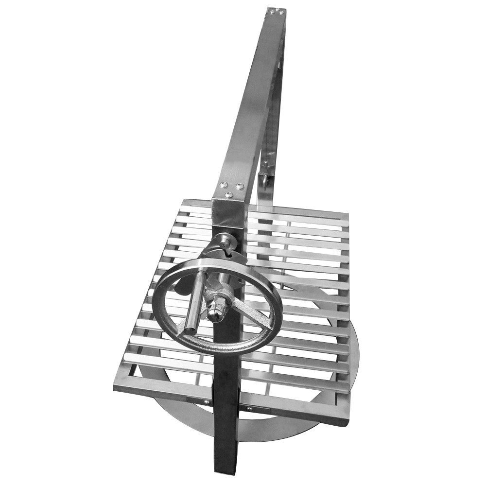 Barbecue argentin France Braseros avec lames gouttières et support avec manivelle