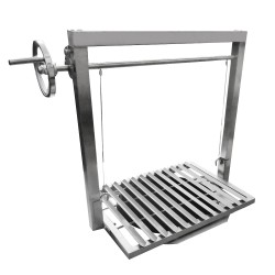 Barbecue argentin en acier inoxydable 70x70cm France Braseros