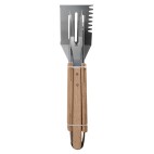 kit d'accessoires composé d'une pince, d'une spatule et d'une grande fourchette en acier France Braseros