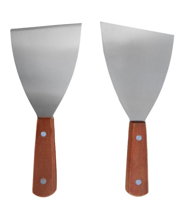 Lot de deux spatules bois et métal de 20x10cm France Braseros