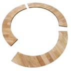 contour en bois vernis pour braseros de 100cm de diamètre France Braseros