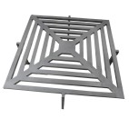 grille surélevée pour le Brasero Plancha carré avec meuble trapèze (modèle BBSG8) de France Braseros
