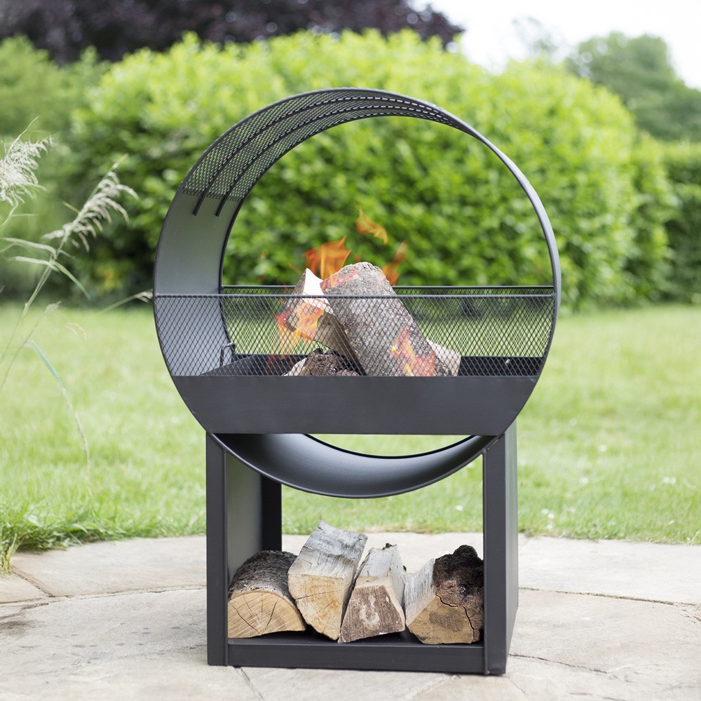 Cheminée d'extérieur Porthole de marque Buschbeck  - forme circulaire design