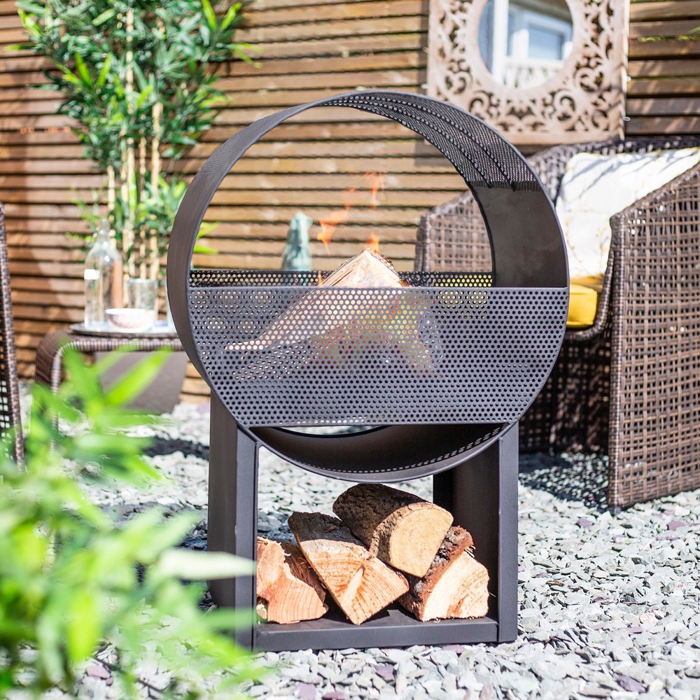 Cheminée d'extérieur Porthole de marque Buschbeck  - forme circulaire design