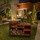 Le Couteau, Brasero grill de France Braseros, allie beauté et fonctionnalité avec ses grands espaces de rangement