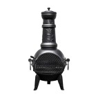 Cheminee mexicaine acier Leaf Buschbeck hauteur 107cm