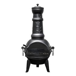 Cheminée mexicaine en acier LEAF H.136cm Buschbeck