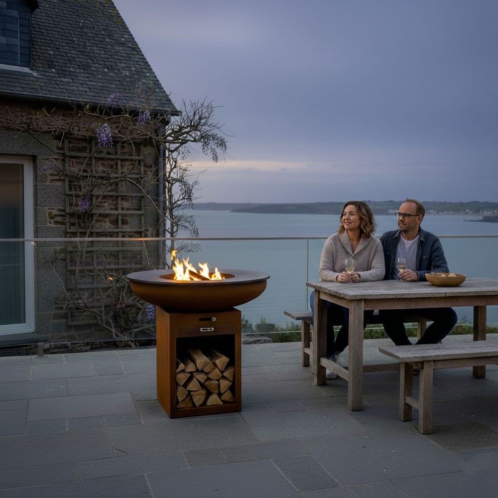 Brasero Plancha grill avec tiroir à cendres et espace de rangement France Braseros