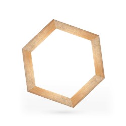 Ceinture en bois pour brasero Hexagone