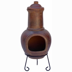 Brasero Mexicain classique en Terre cuite rouge